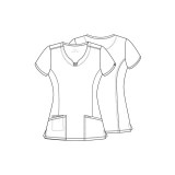 CK609 Round Neck Top by Infinity - Color Block Stripe