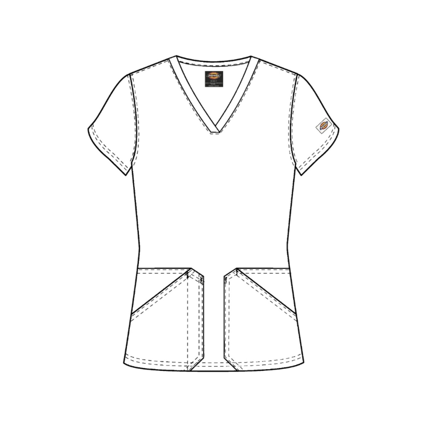 DK667 Haut Imprimé à 4 Poches par Dickies - Fading Stripes