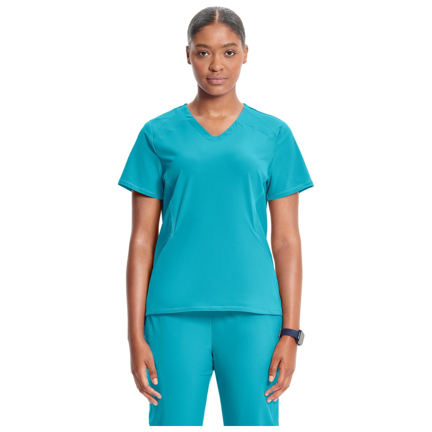 IN620A GNR8 Contemporary V-Neck Top with Kangaroo Pocket by Infinity