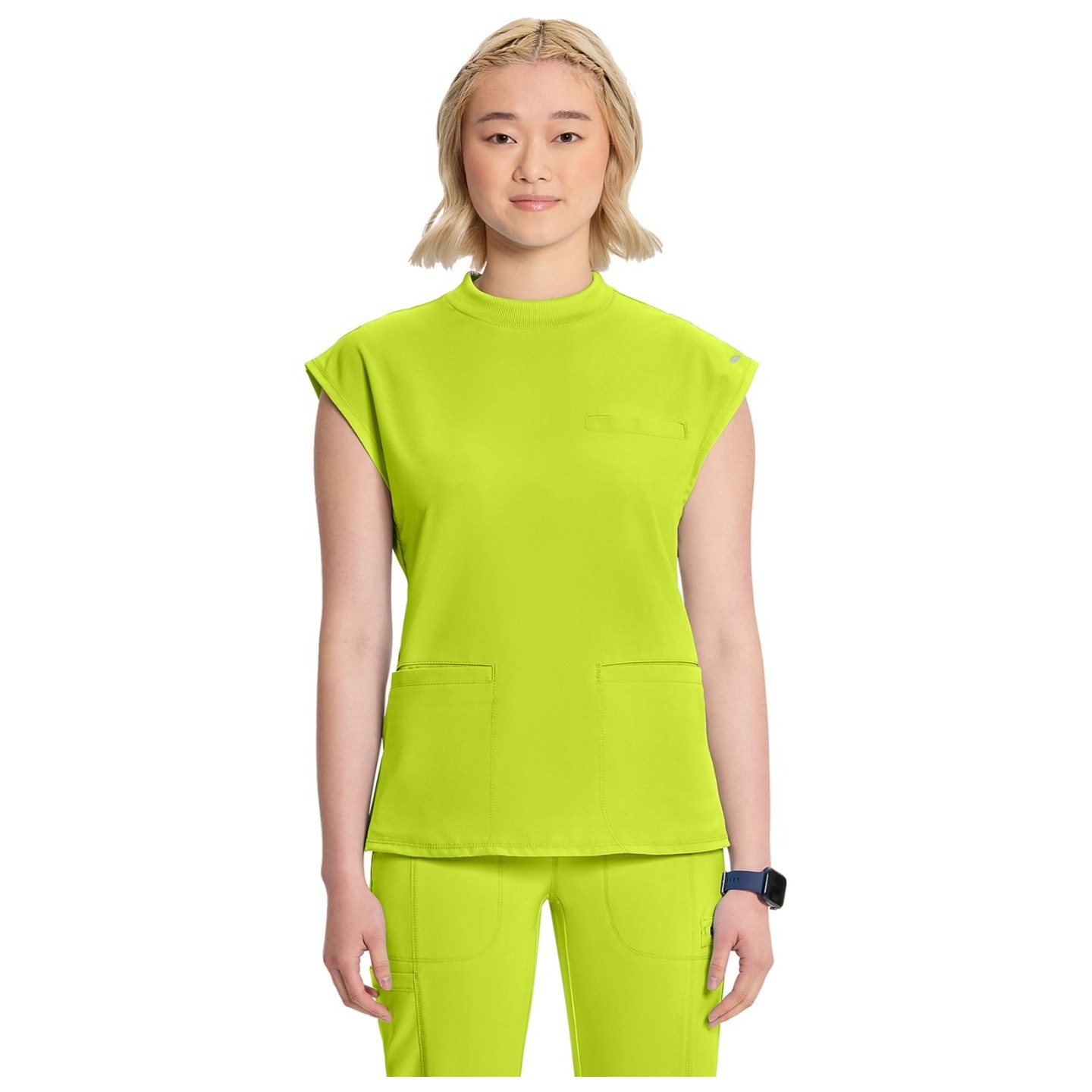 CK742A Mock Neck 4 Pocket Top with Flex Panels by Infinity