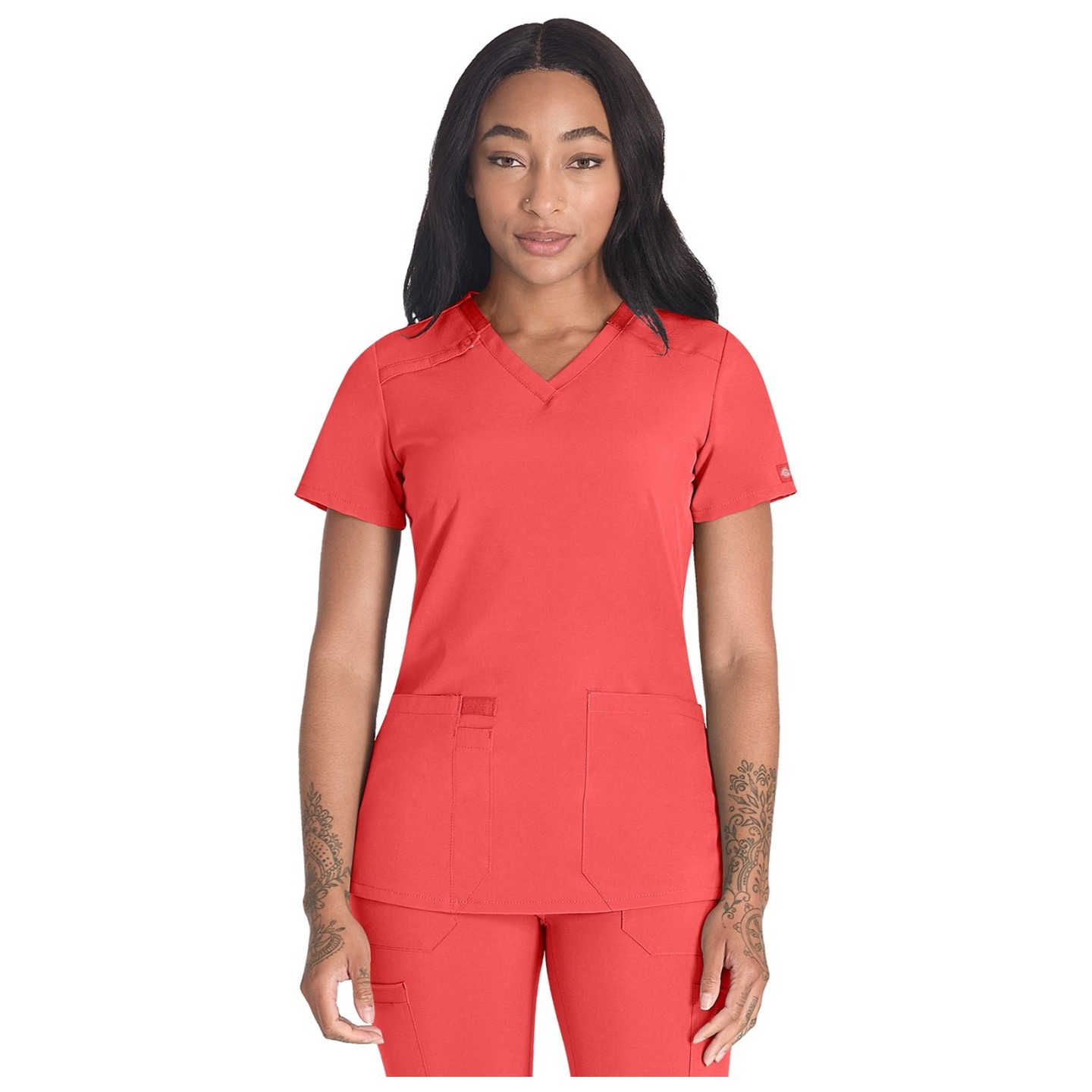 DK615 Dickies EDS Essentials Haut a Col en V avec 2 Poches