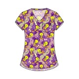  TF797 Tooniforms Haut Imprimé pour Border avec Poche au Poitrine par Cherokee - Tropical Tweety
