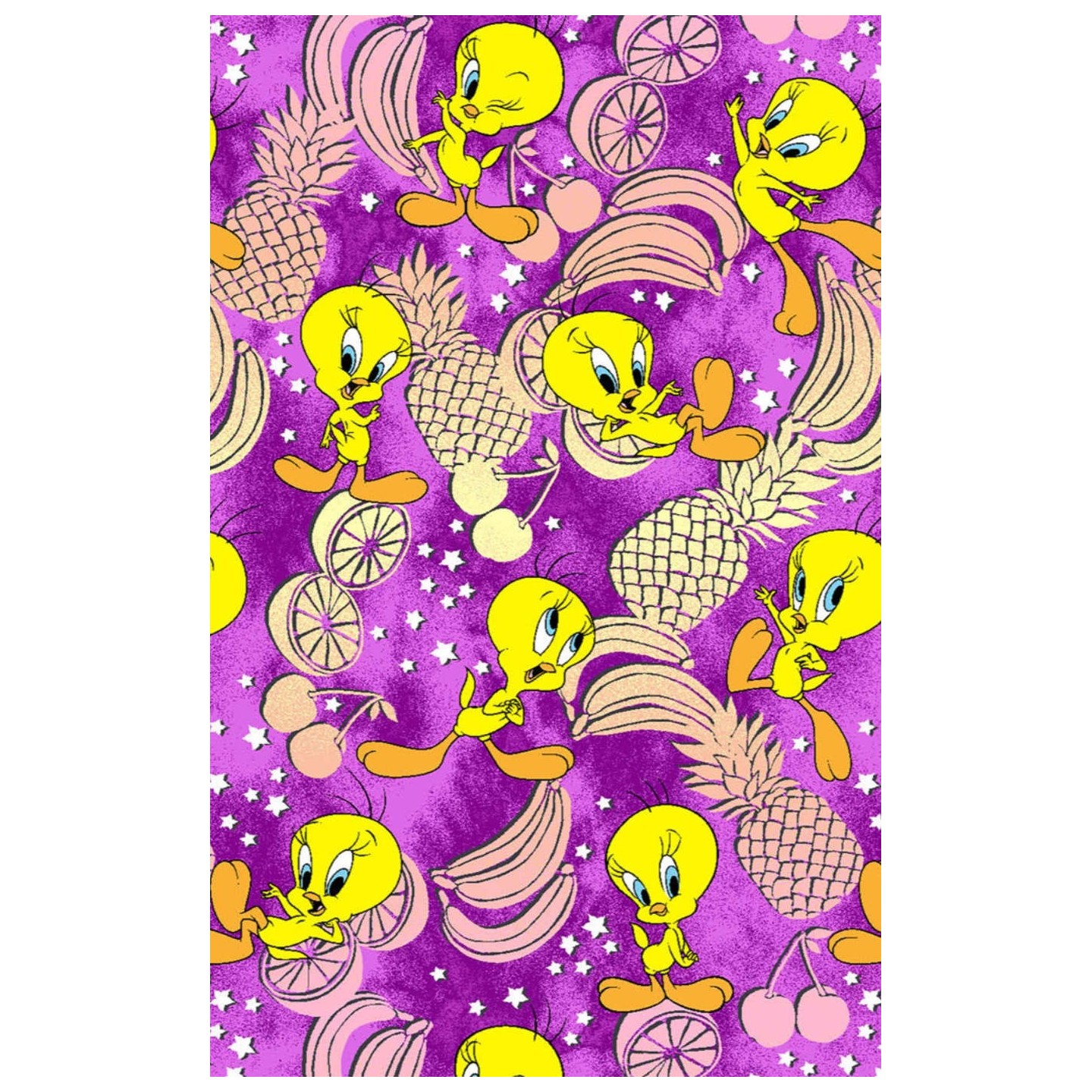 TF797 Tooniforms Tuckable Print Top with Chest Pocket by Cherokee - Tropical Tweety