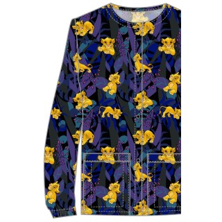 TF323 Tooniforms Button Up Print Jacket by Cherokee - Sensational Simba