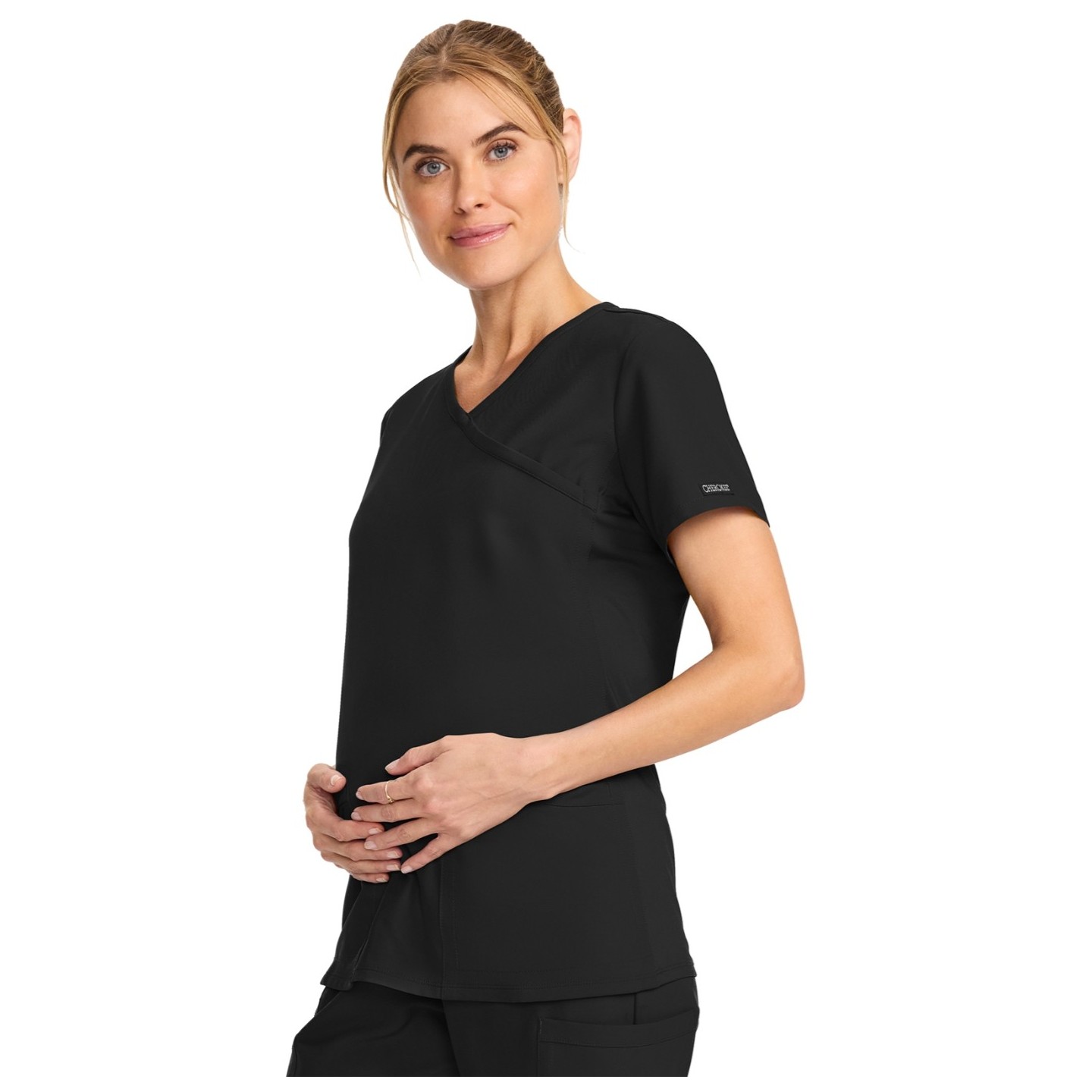 CK701A WW Originals Ultra Maternity Mock Wrap Top by Cherokee