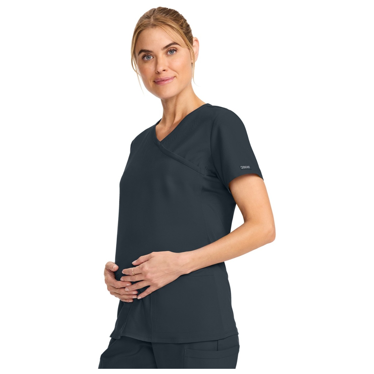 CK701A WW Originals Ultra Maternity Mock Wrap Top by Cherokee