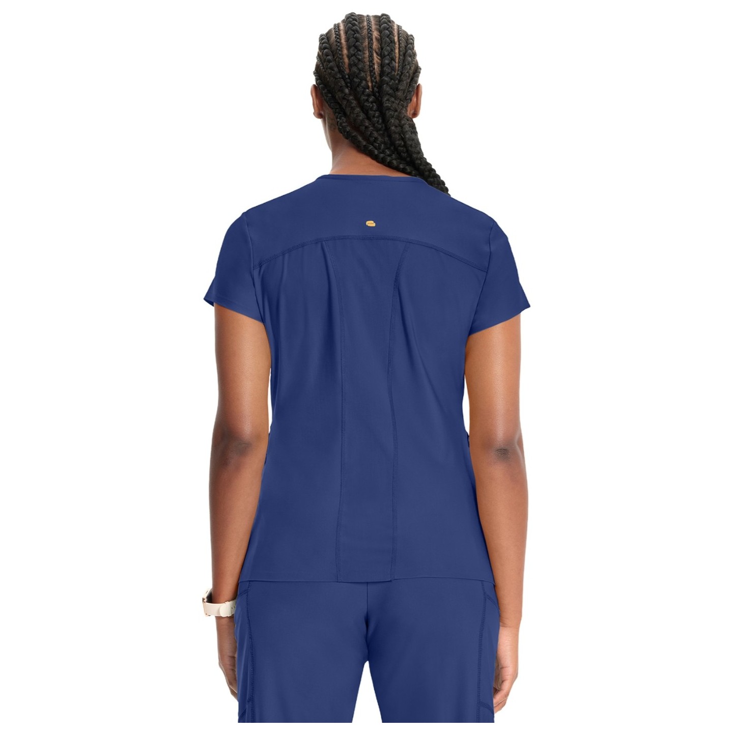 IN706A Kinetic V-Neck 2 Zip Pocket Knit Top by Infinity