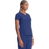 IN706A Kinetic V-Neck 2 Zip Pocket Knit Top by Infinity