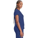 IN706A Kinetic V-Neck 2 Zip Pocket Knit Top by Infinity