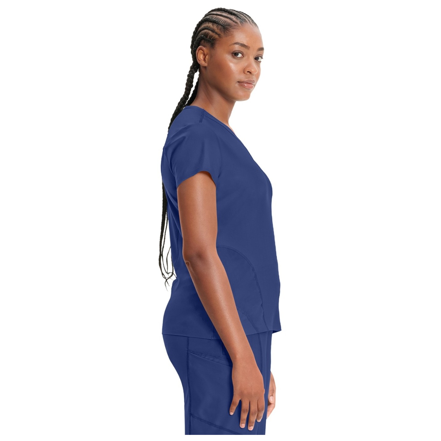 IN706A Kinetic V-Neck 2 Zip Pocket Knit Top by Infinity