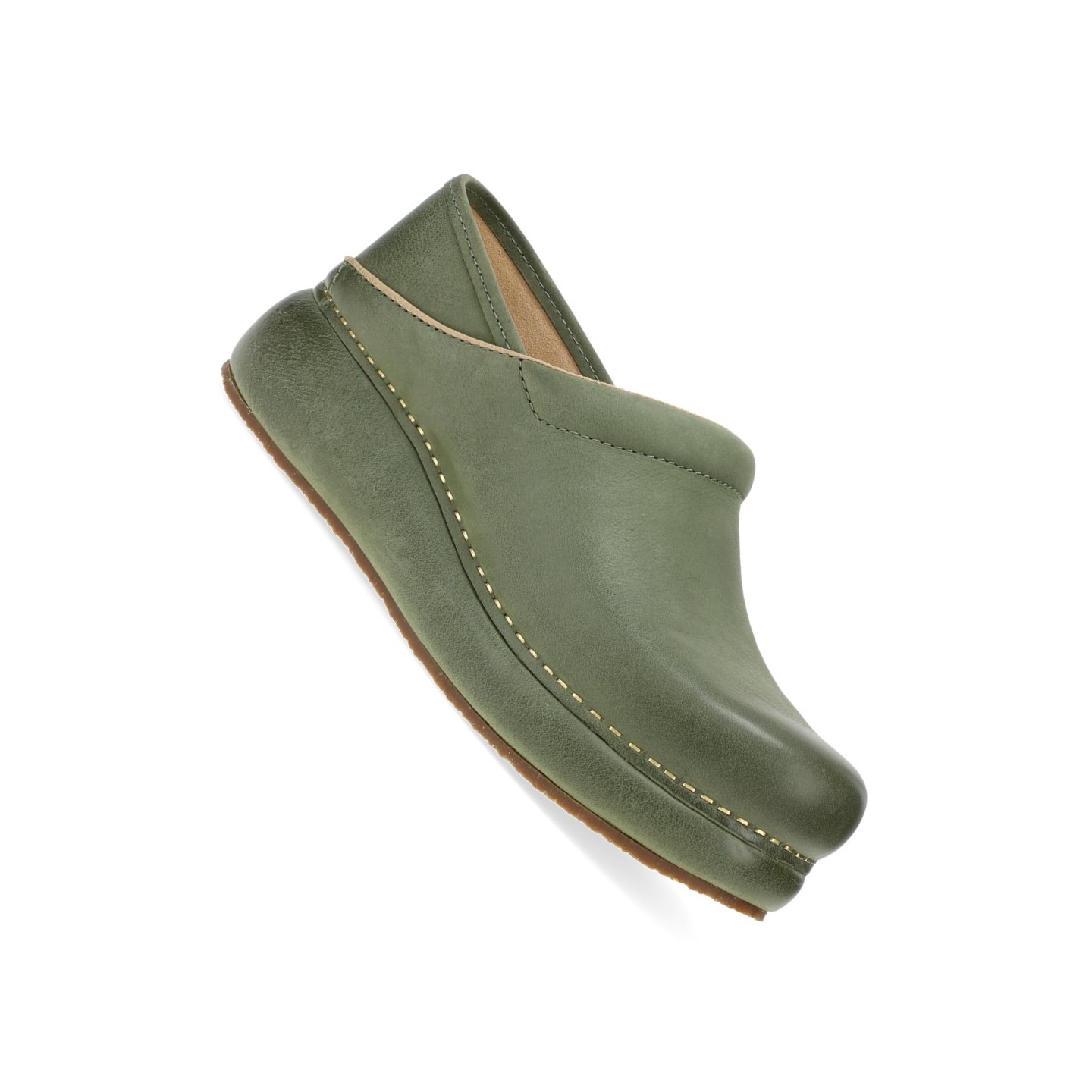 Platform Pro Green Burnished Nubuck Clog for Women by Dansko 