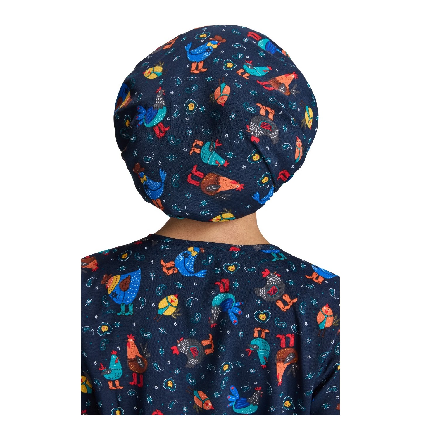 A174PR koi Essentials Capuchon Bouffant Imprimé - Chicken Cowboy