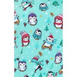 A174PR koi Essentials Bouffant Print Scrub Cap - Penguins