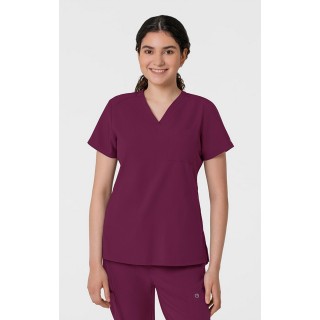 6045 W123 Women's Slim V-Neck Flex Top by Wink