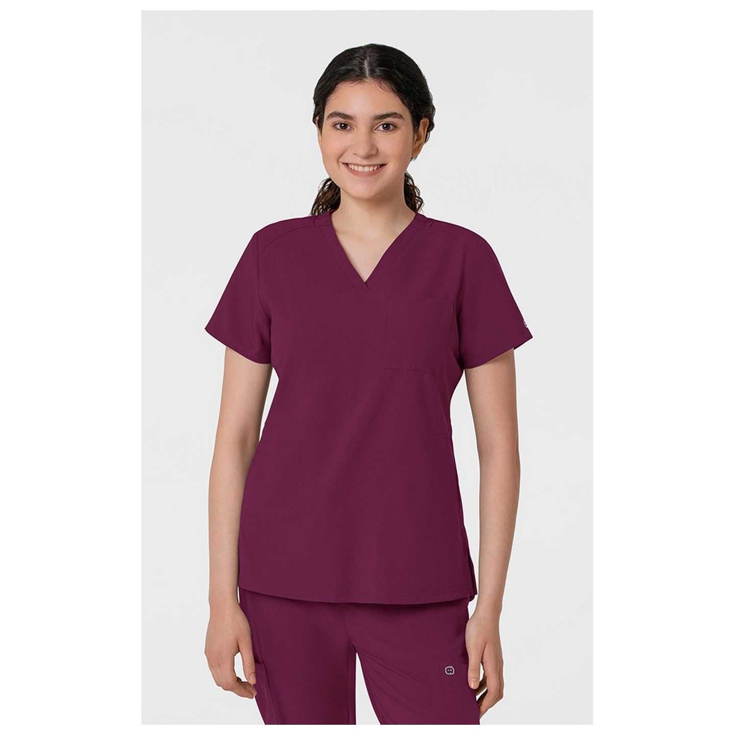 6045 W123 Women's Slim V-Neck Flex Top by Wink