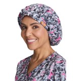 A174PRM koi Essentials Bouffant Print Scrub Cap - Ink Hearts