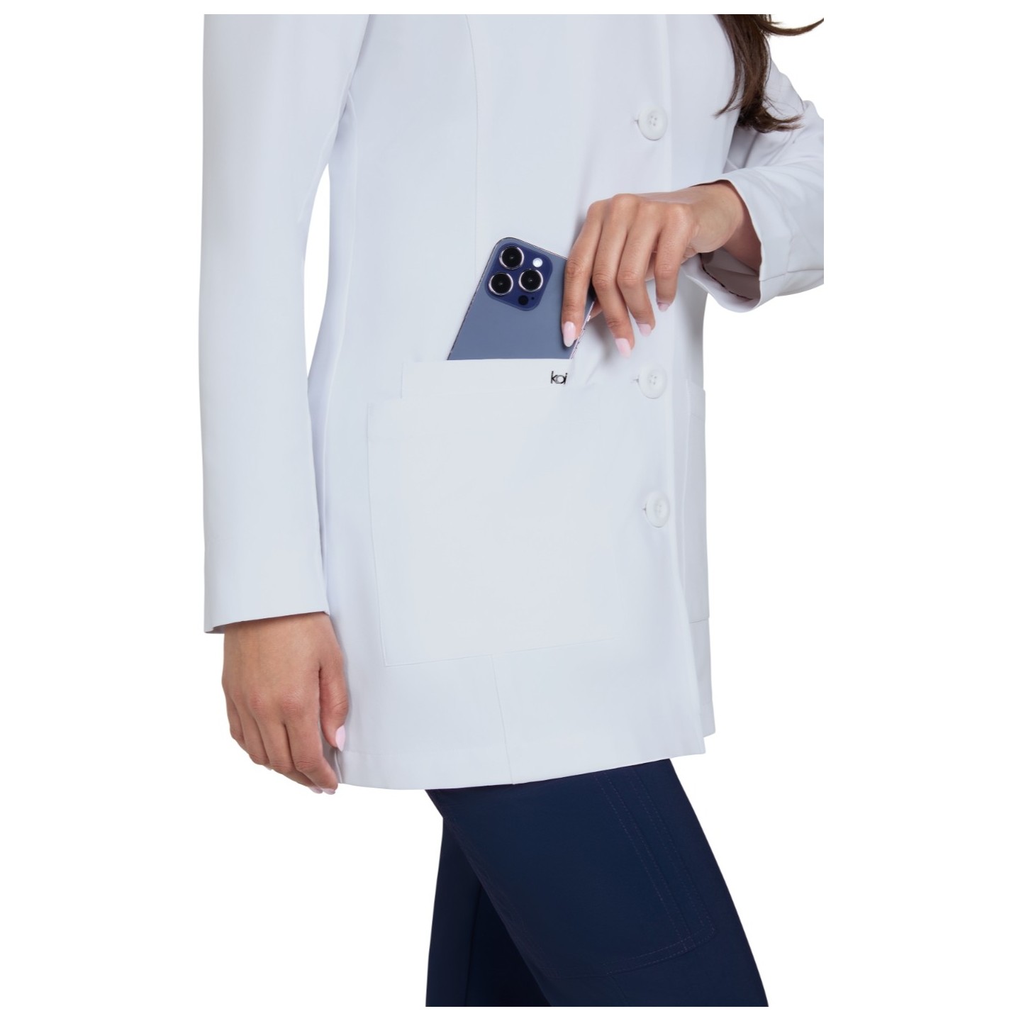 473 Essentials Connect 3 Pocket Water Repellant Lab Coat by koi