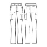 HH150 Quest Pantalon Cargo à Jambe Évasée avec 6 Poches par Healing Hands