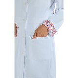 466 Essentials Fusion Round Collar Lab Coat by koi