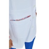 466 Essentials Fusion Round Collar Lab Coat by koi