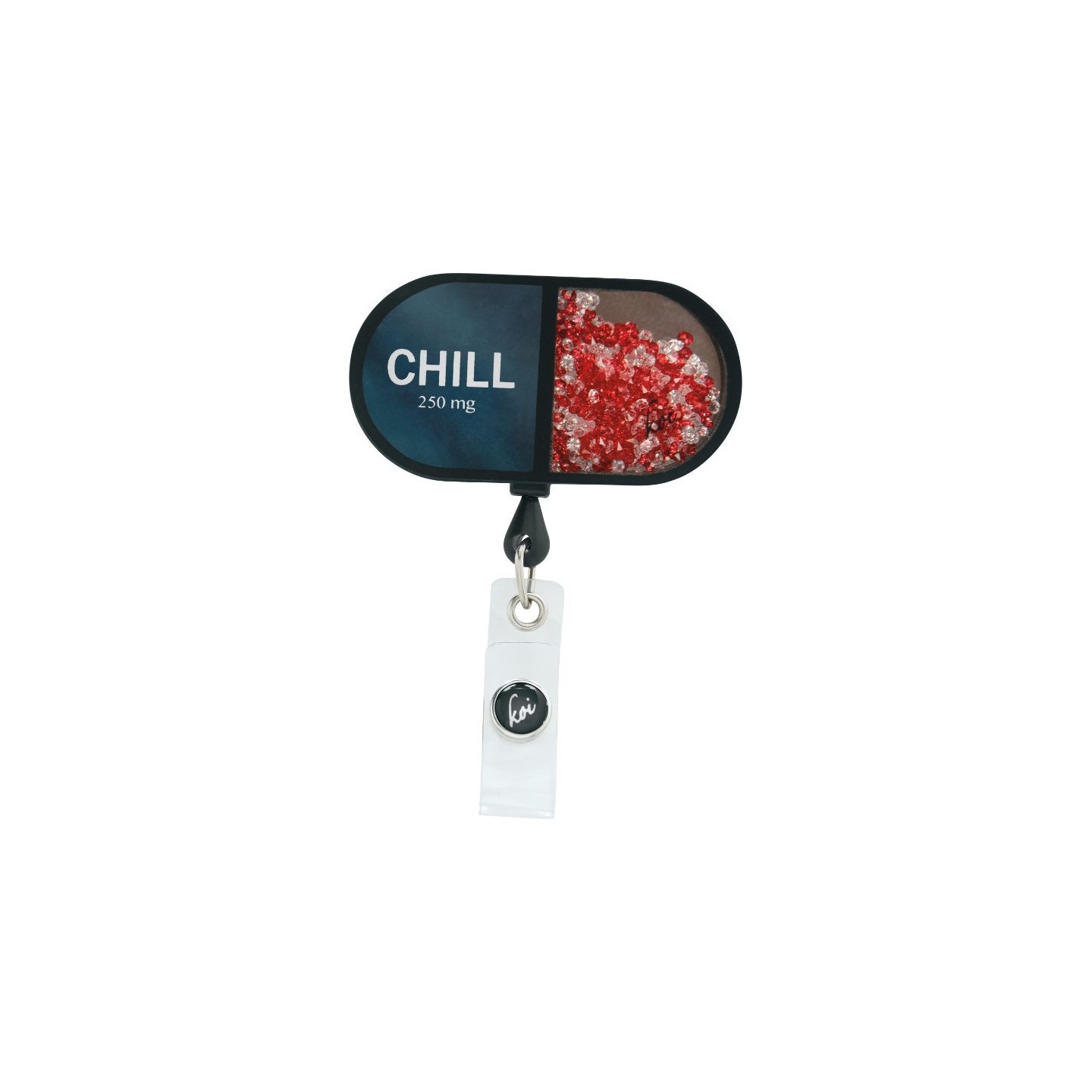 A156 koi Retractable Shaker Badge Reel - Chill Pill