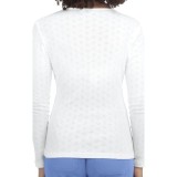 1110 Essentials Rohan Heart Pointelle Long Sleeve Underscrub by koi