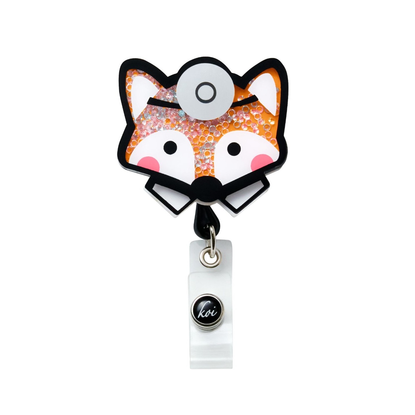 A156 koi Retractable Shaker Badge Reel - Fantastic Dr. Fox
