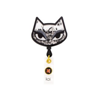 A156A koi Artist Series Retractable Shaker Badge Reel - Billy Cat