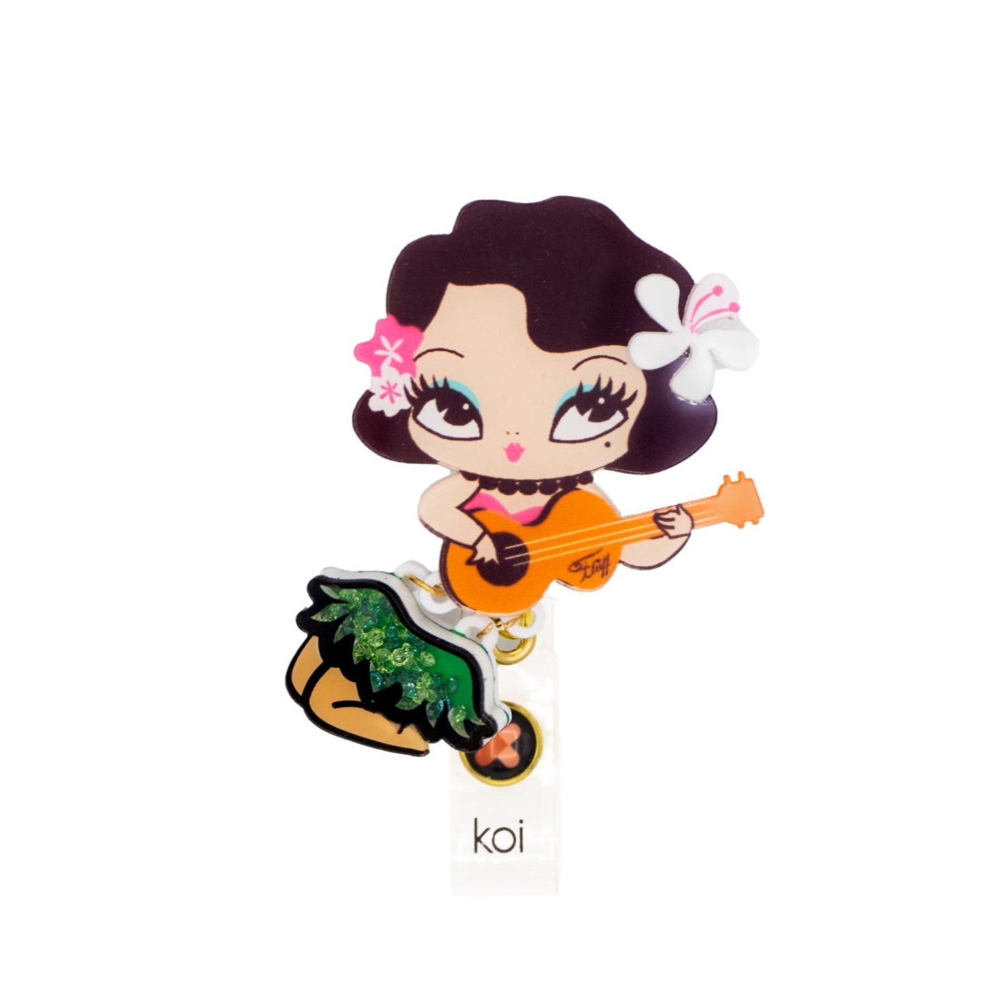 A156A koi Artist Series Porte-Badge Rétractable Dynamique - Hula Cutie