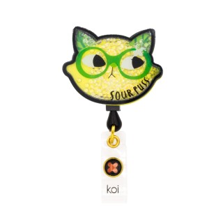 A156A koi Artist Series Porte-Badge Rétractable Dynamique - Sour Puss
