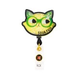 A156A koi Artist Series Retractable Shaker Badge Reel - Sour Puss