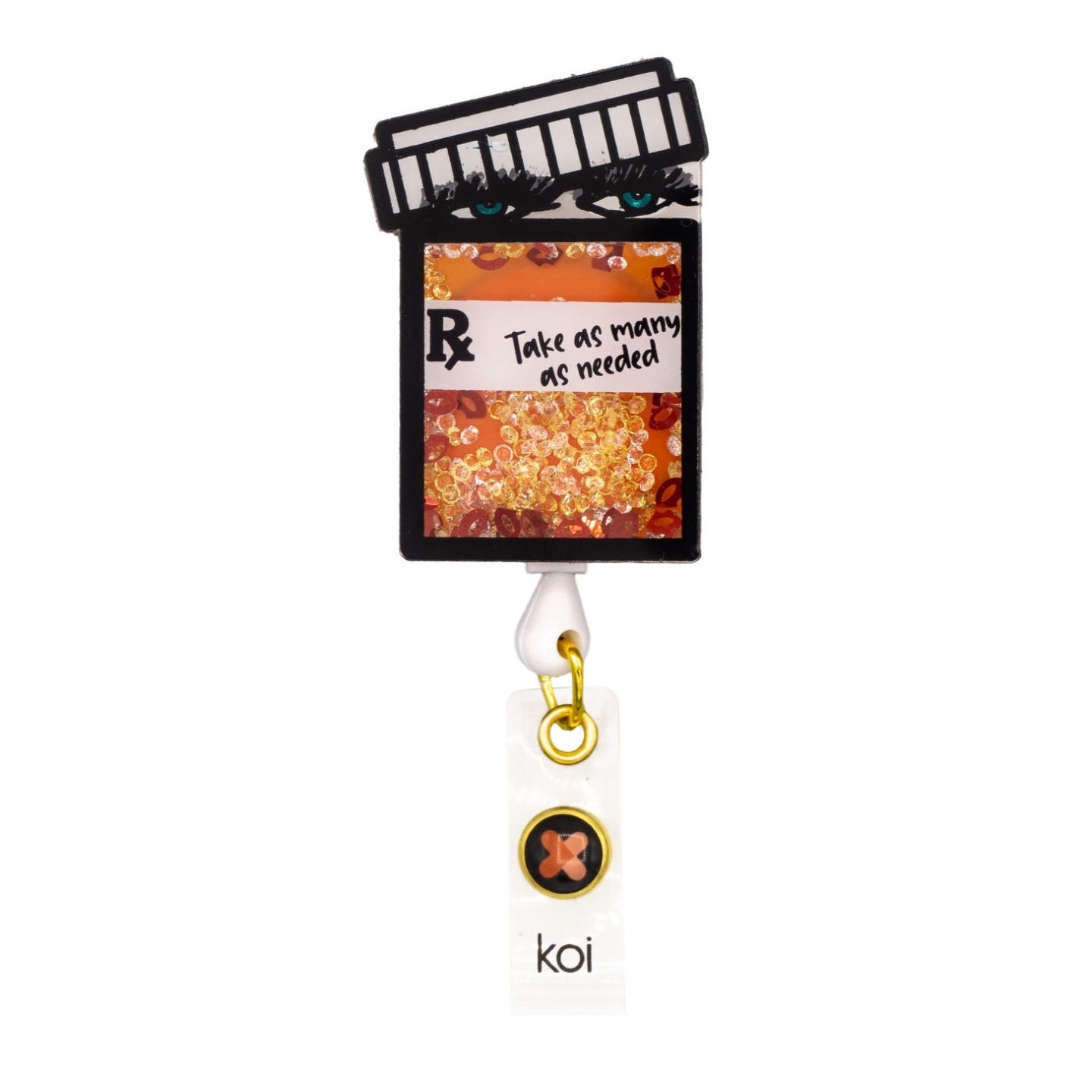 A156A koi Artist Series Porte-Badge Rétractable Dynamique - RX Peeking