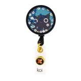 A156A koi Artist Series Retractable Shaker Badge Reel - Flower Cat
