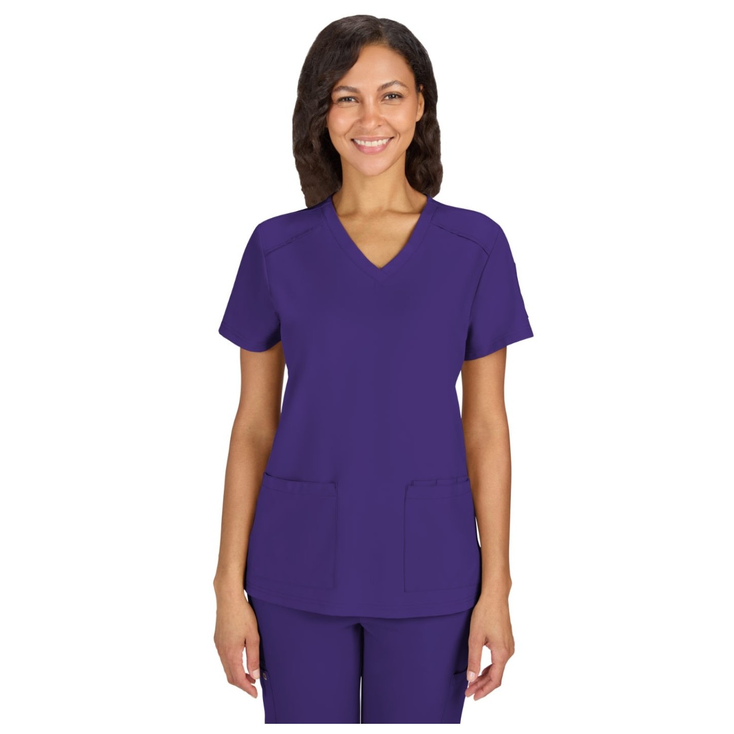 C101 Cureology Cardi Modern 2 Pocket V-Neck Top by koi