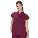 1131 Solis Catrin 2 Pocket Zipper Neck Top by koi