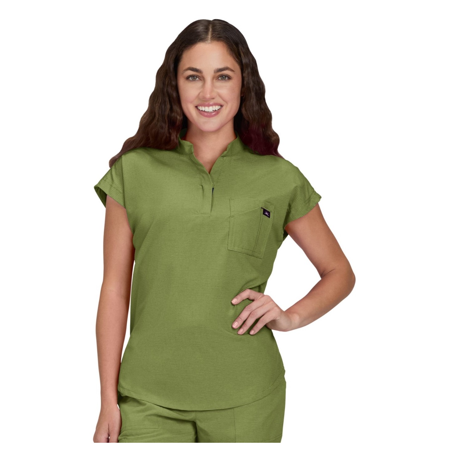 1131 Solis Catrin 2 Pocket Zipper Neck Top by koi