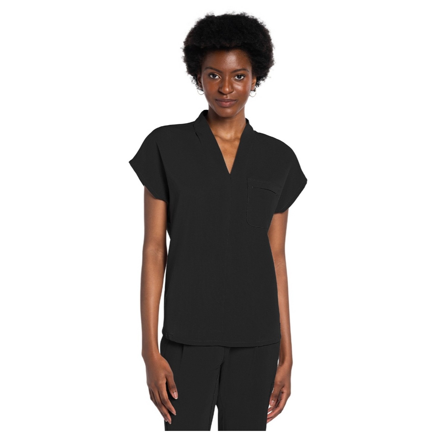 CK758A Atmos V-Neck Tuckable Top with Chest Pocket by Cherokee