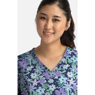 1767 Maevn V-Neck Print Top - Spring Fantasy
