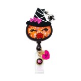 BA156 Betsey Johnson Porte-Badge Rétractable Dynamique par koi - Witch Pumpkin