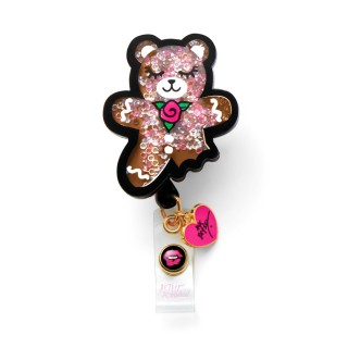 BA156 Betsey Johnson Porte-Badge Rétractable Dynamique par koi - Gingerbread Bear