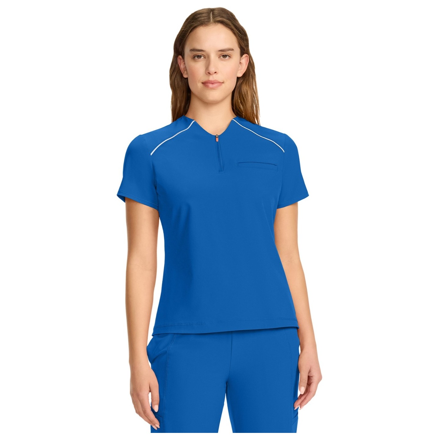 IN644A GNR8 Zip Neck Henley Top with Contrast Detail by Infinity