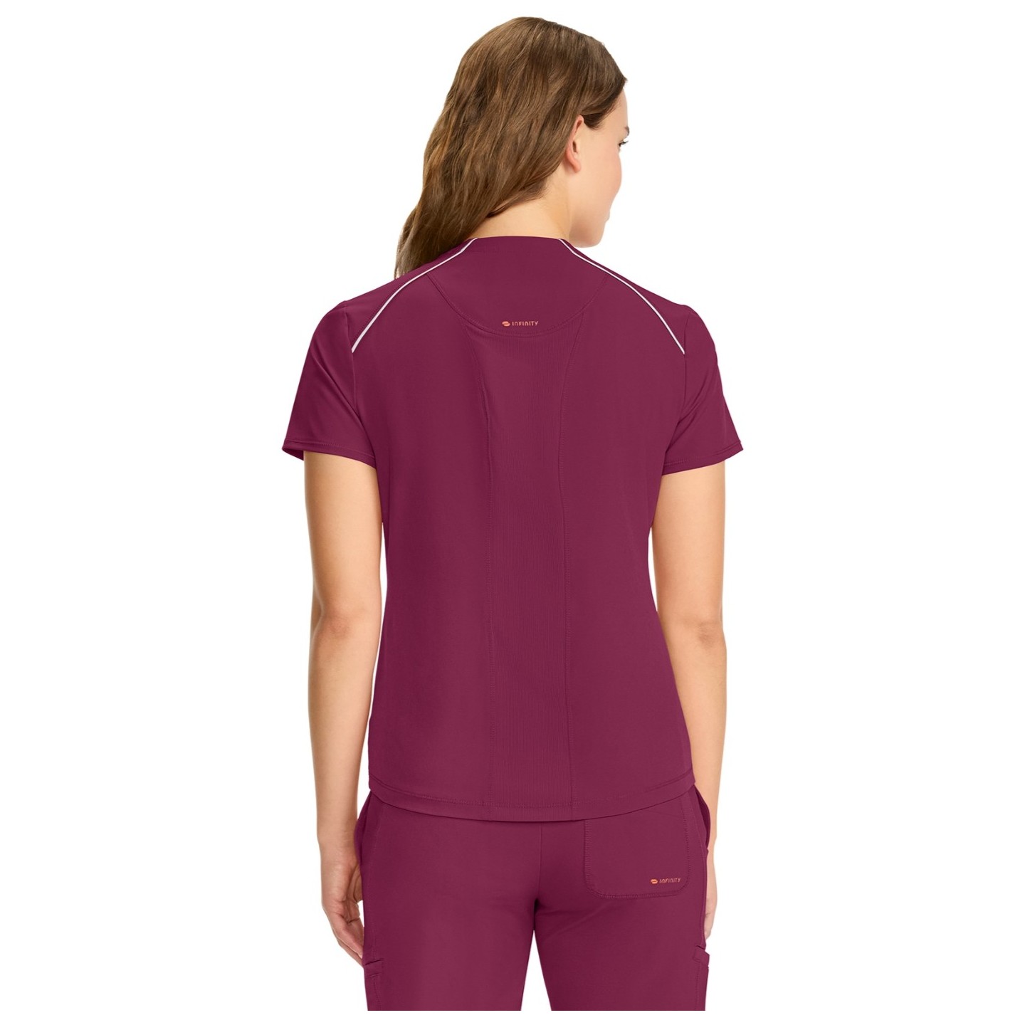 IN644A GNR8 Zip Neck Henley Top with Contrast Detail by Infinity