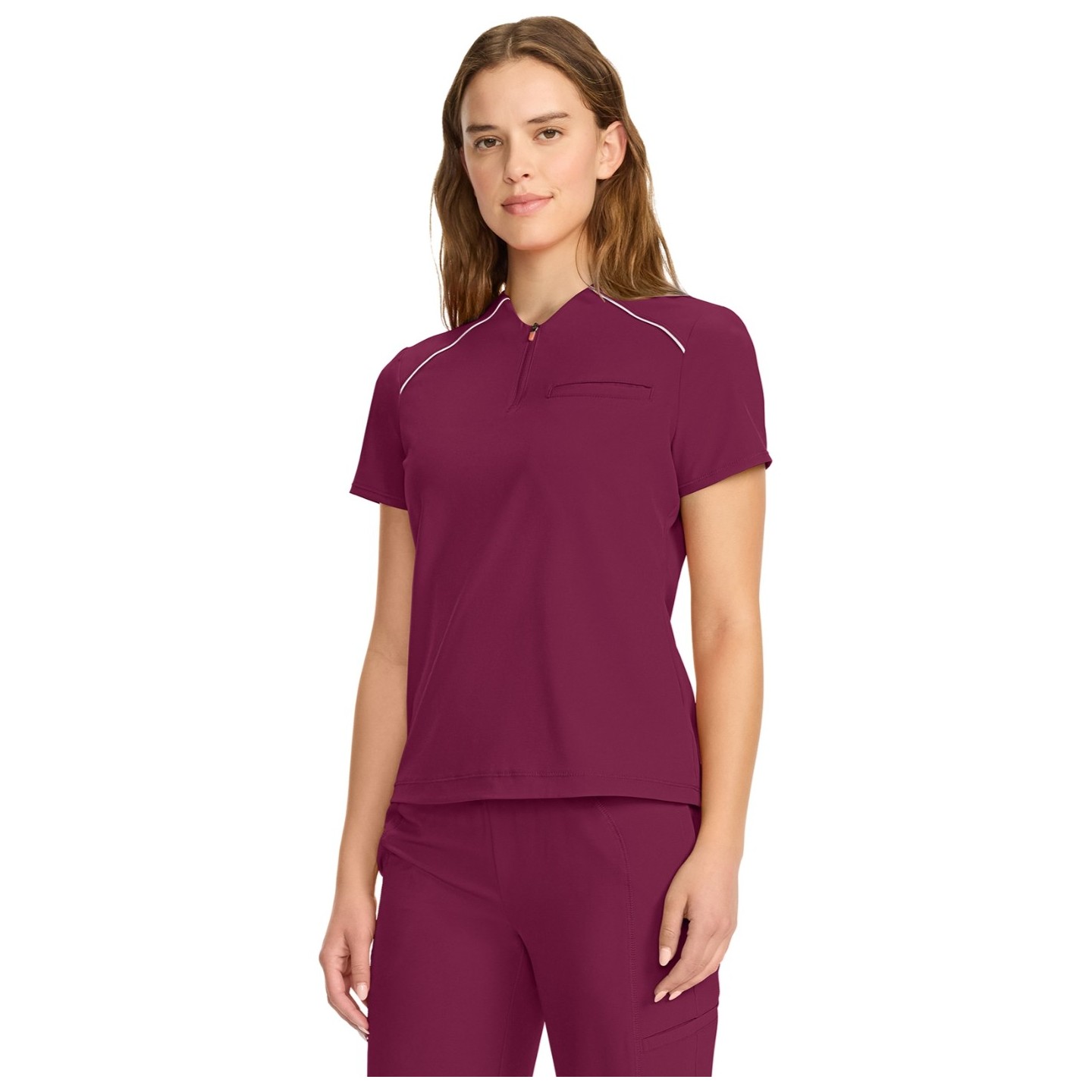 IN644A GNR8 Haut Henley à Col Zippé avec Details Contrastant par Infinity