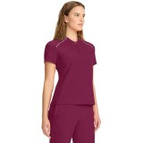 IN644A GNR8 Zip Neck Henley Top with Contrast Detail by Infinity