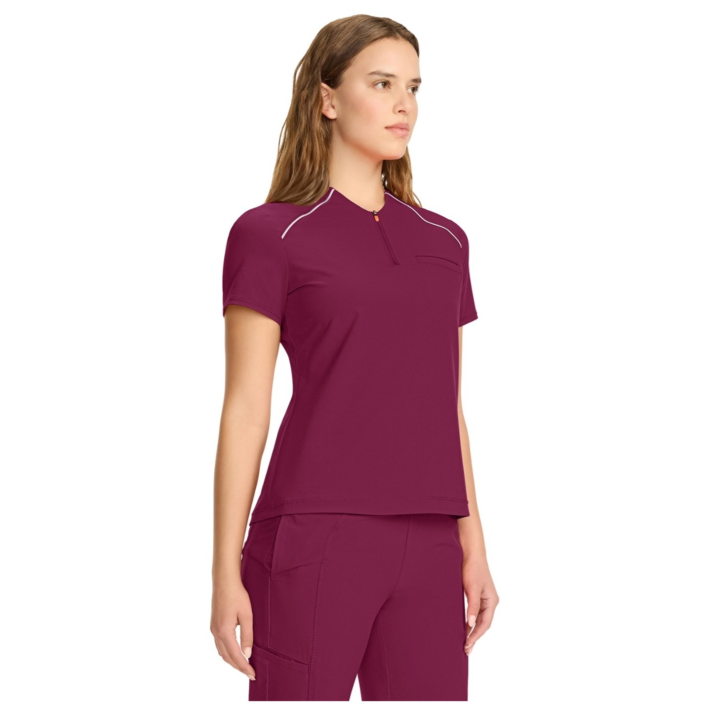 IN644A GNR8 Zip Neck Henley Top with Contrast Detail by Infinity