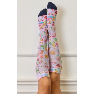 A122A koi Artist Series 2-Pack Compression Socks - Liddle Bunny
