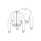MC303 AMP Cropped Warm Up Jacket by Med Couture
