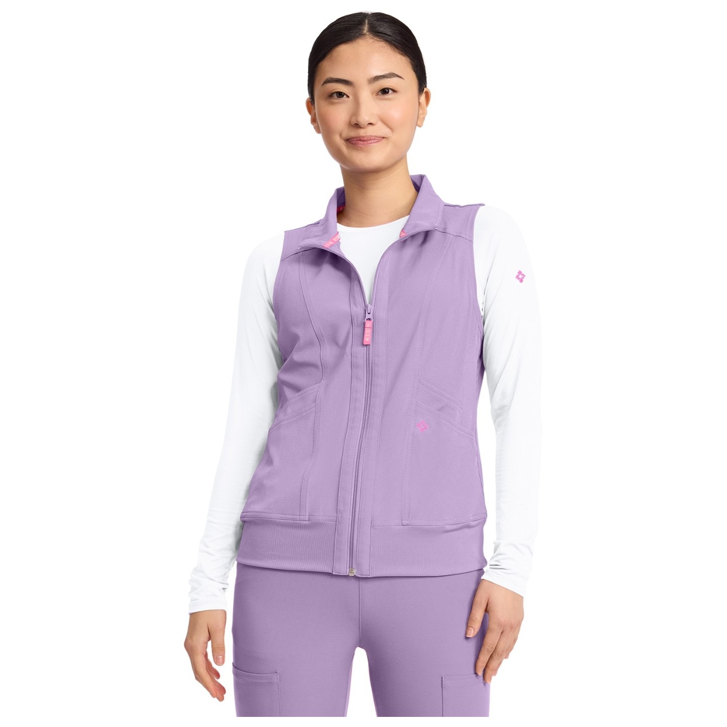 MC500 AMP 4 Pocket Zip Front Vest with Removable Hood by Med Couture