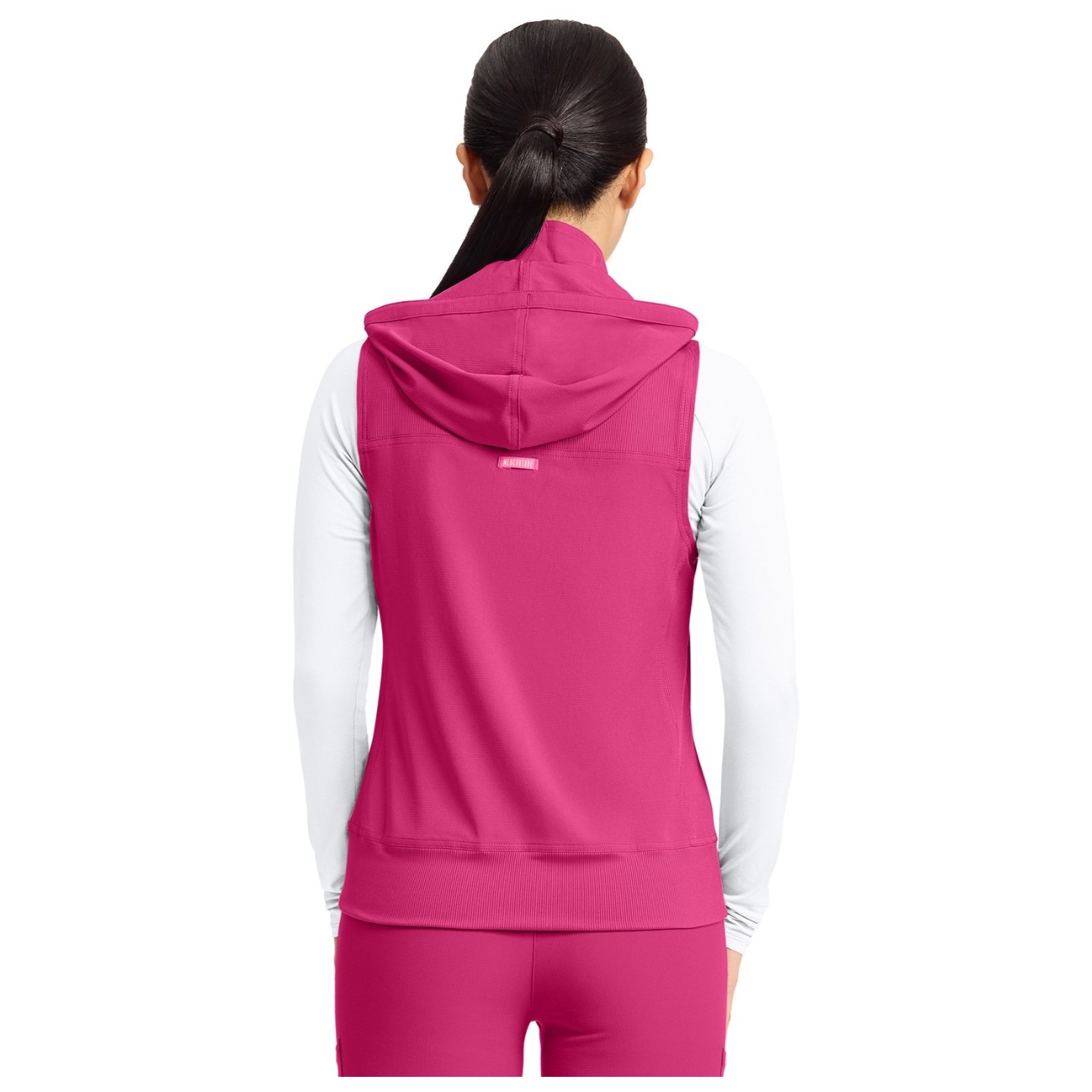 MC500 AMP 4 Pocket Zip Front Vest with Removable Hood by Med Couture