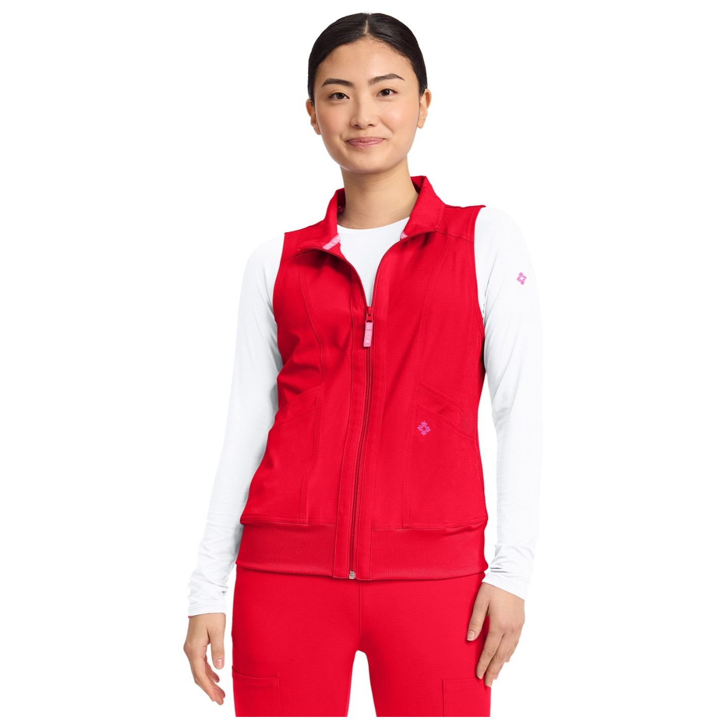 MC500 AMP 4 Pocket Zip Front Vest with Removable Hood by Med Couture